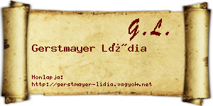 Gerstmayer Lídia névjegykártya